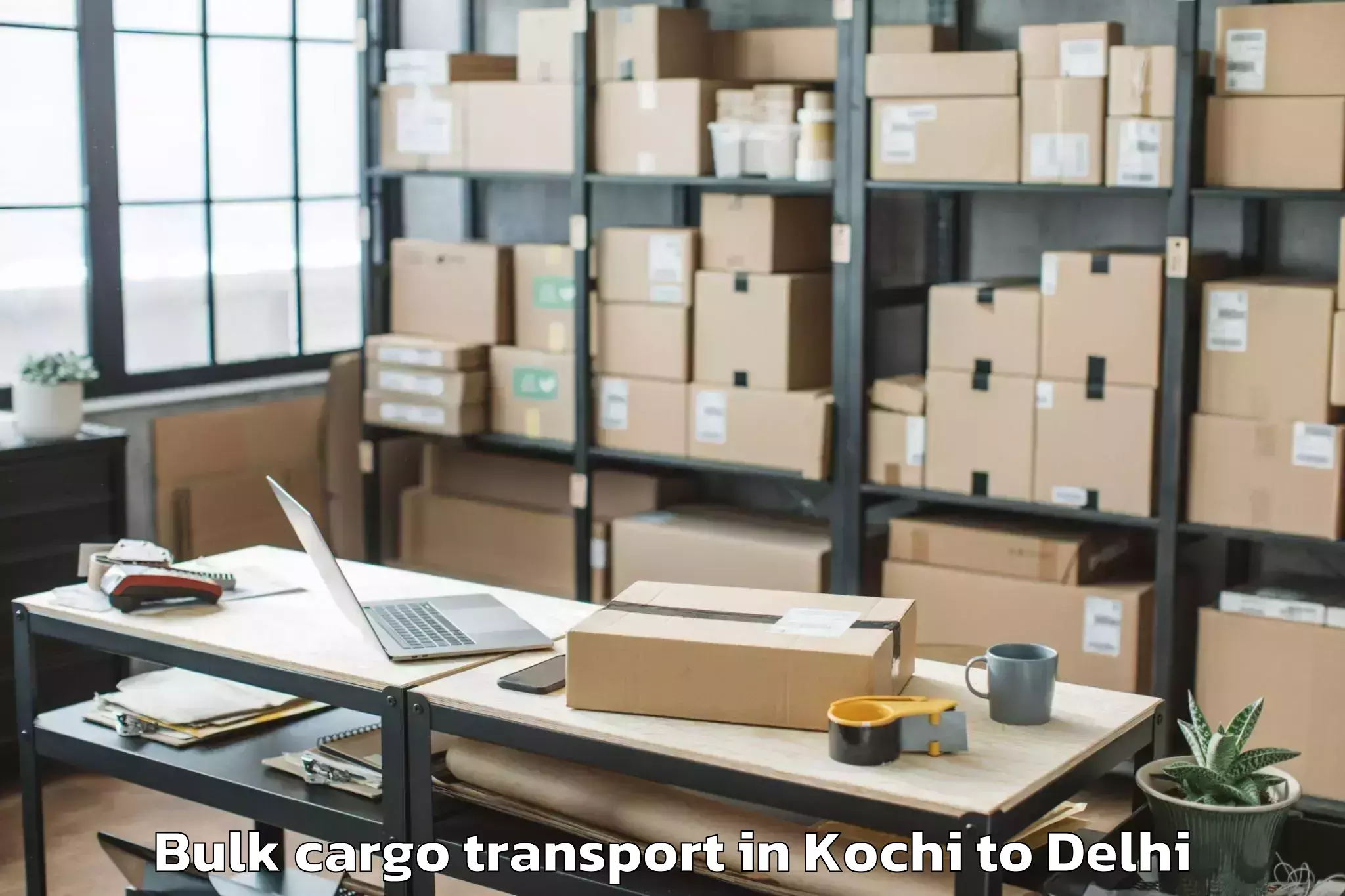 Book Kochi to V3s East Centre Mall Bulk Cargo Transport Online